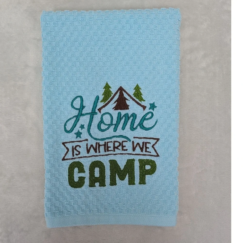 Home is Where We Camp Kitchen Bath Bar Hand Towel